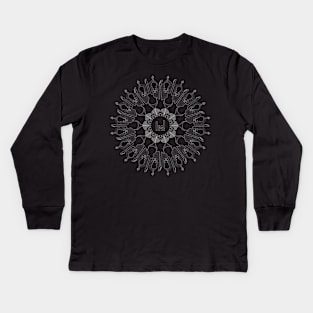 Mandala Stringed Instruments (white) Kids Long Sleeve T-Shirt